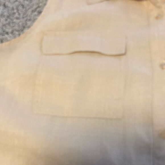 LIGHT XL 100% Linen Sleeveless Shacket Top - Picture 6 of 12